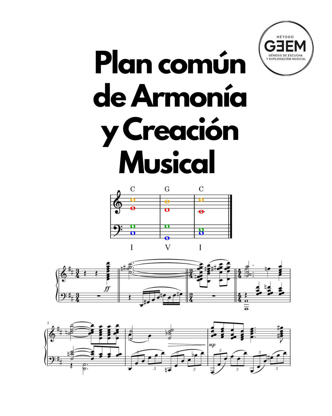 Portada de Plan Común de Armonía y Creación